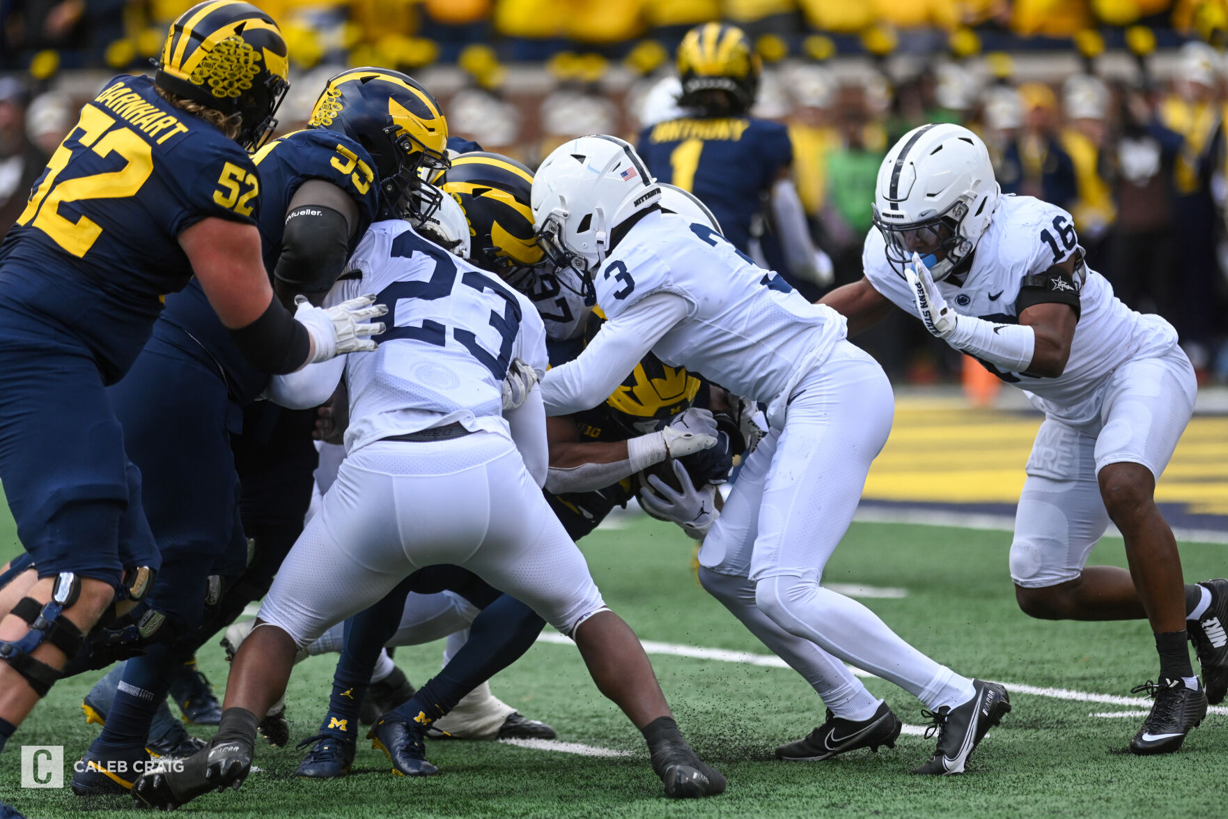 Penn State vs. Michigan, gang tackle